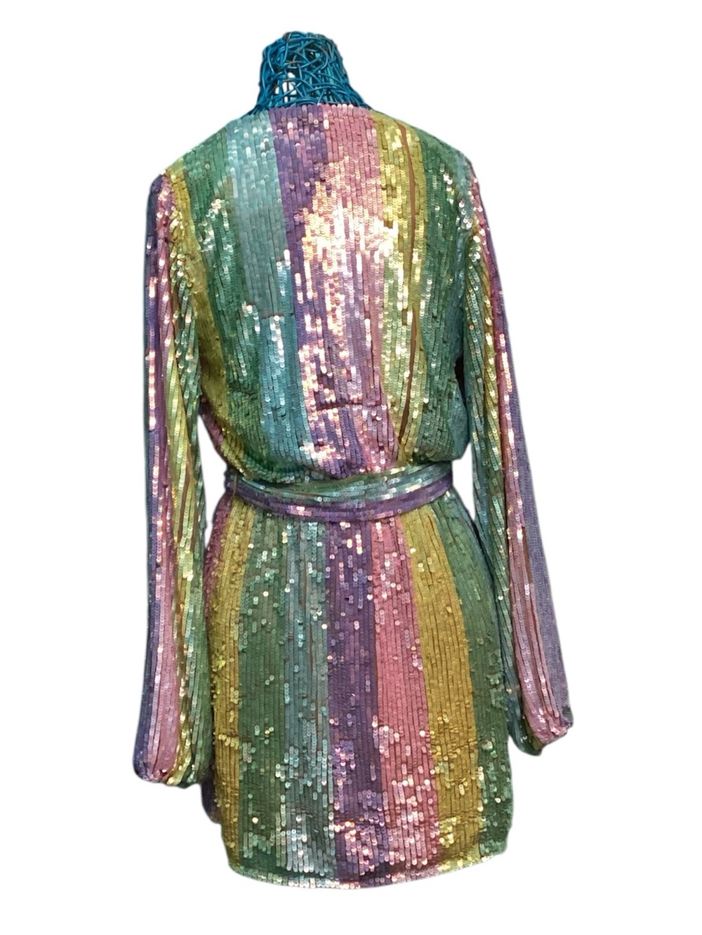 Show Me Your MuMu Rainbow Sequin Mini Dress - Picture 4 of 9